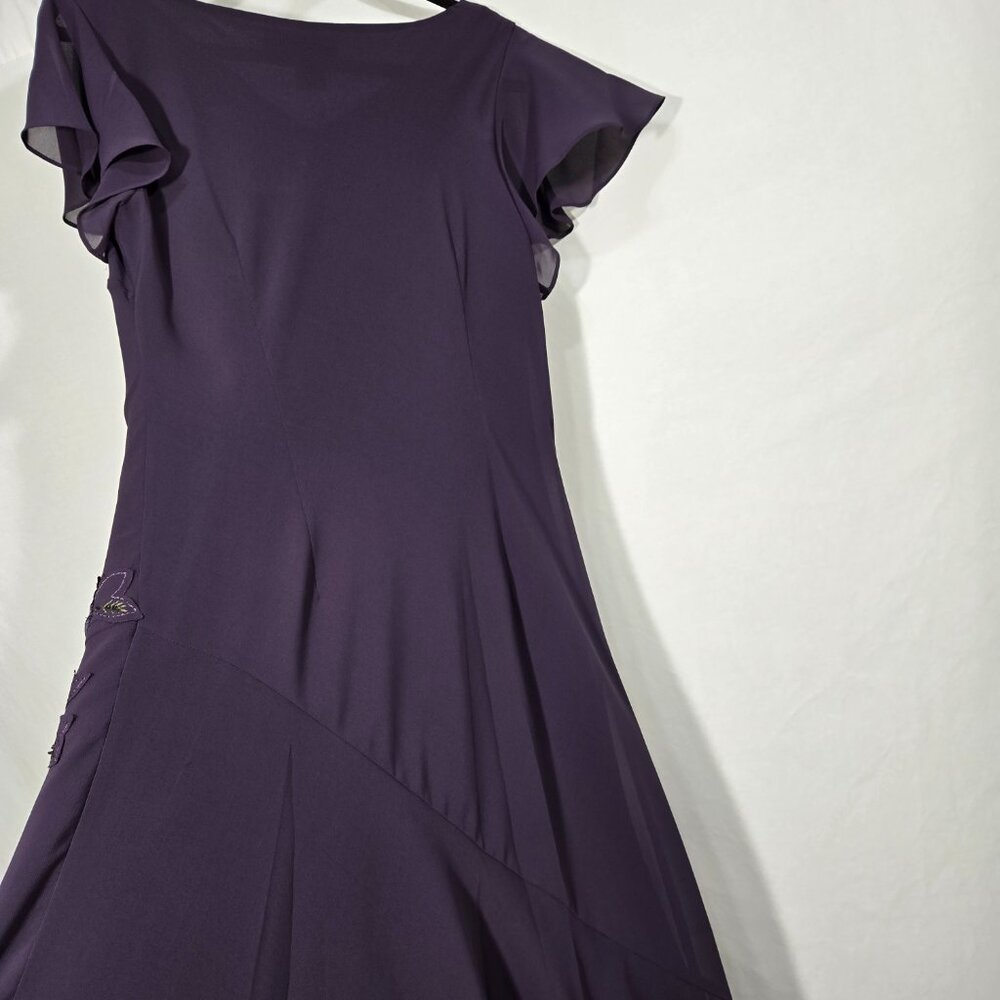 Vintage COLDWATER CREEK Y2K Whimsigoth Fairy WINE Embellished Maxi Dress Size 10 - Picture 6 of 17